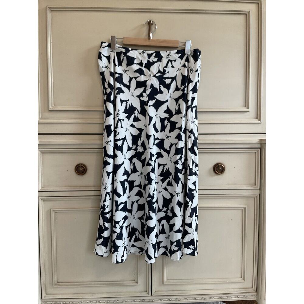 Joie Brystal High‎ Waist MIDI Floral Black White Skirt NWT $248 Lined Size 14